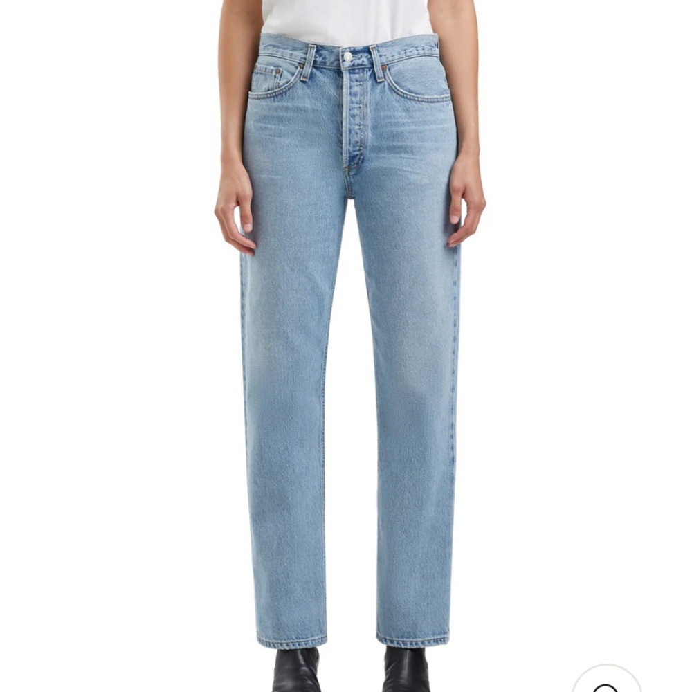 Agolde Lana Mid Rise Straight Jeans - Picture 7 of 8